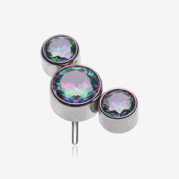 Implant Grade Titanium OneFit Threadless Journey Sparkle Trio Top Part-Vitrail Medium
